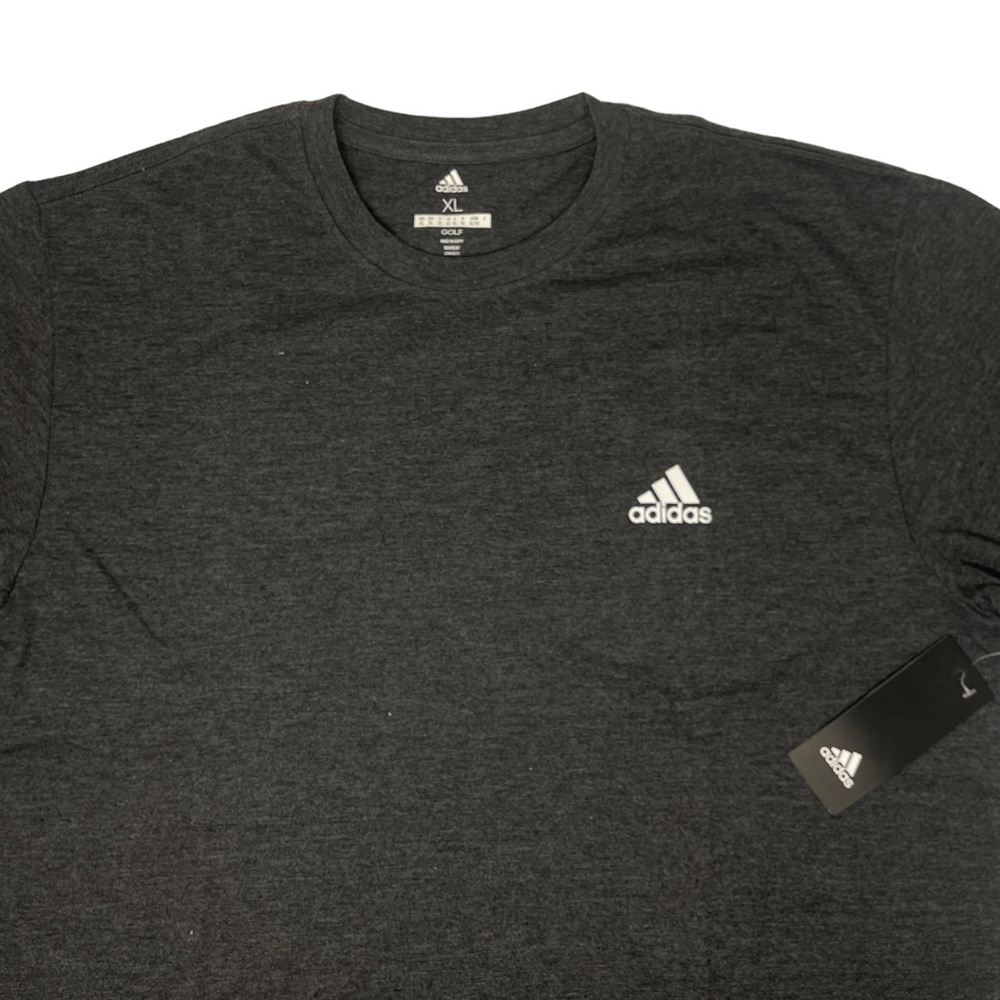Adidas Men's Heather Logo Golf Tee Shirt New b4